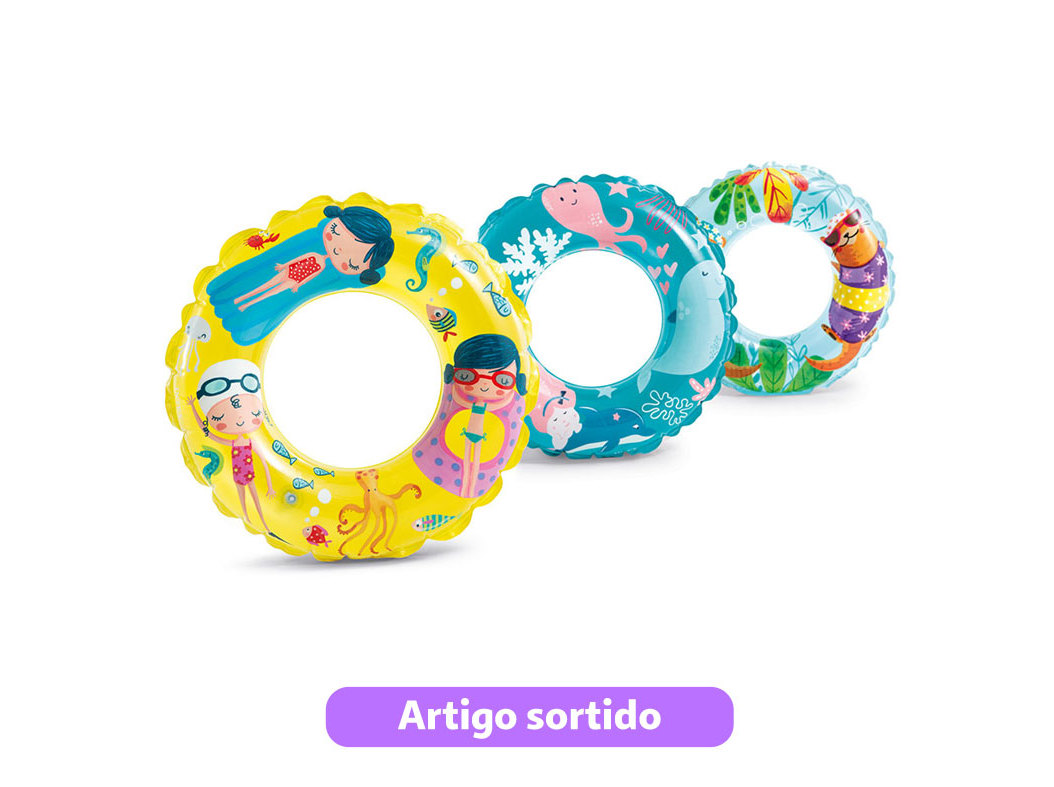 BOIA TRANSPARENTE INTEX 61CM MODELOS SORTIDOS