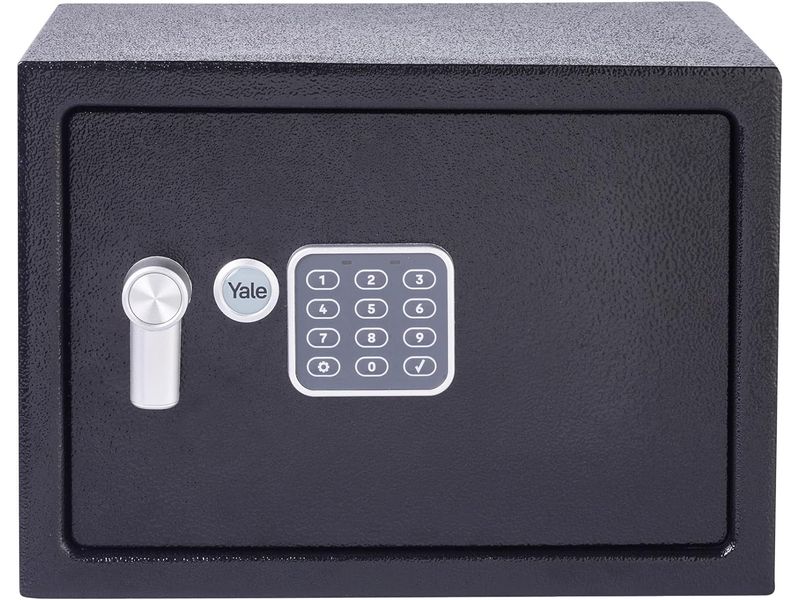 Yale Möbeltresor Value Safe M, 16.3 l, Schwarz Tresor mit Tastenfeld und LED-Anzeige