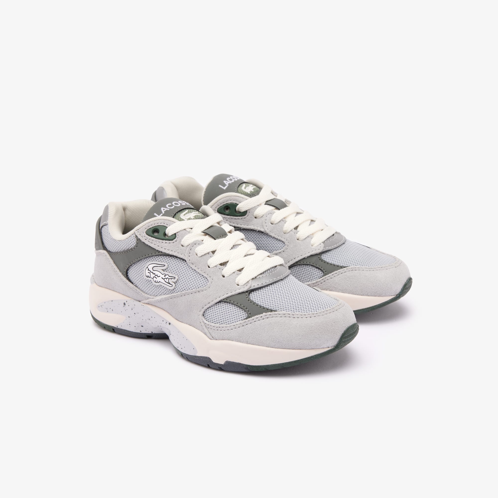 Sneakers Storm 96 Vintage femme cuir velours Sneakers - Gris - Lacoste - Femme