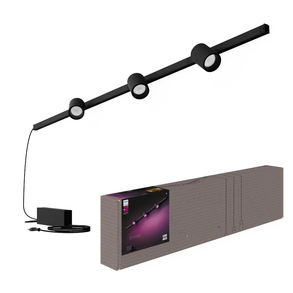 Philips Hue - Perifo 3x Spot Wall Light - Black