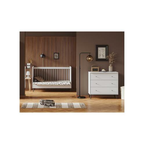 Chambre DUO Lit 70x140 Commode BLANCA Blanc - VOX