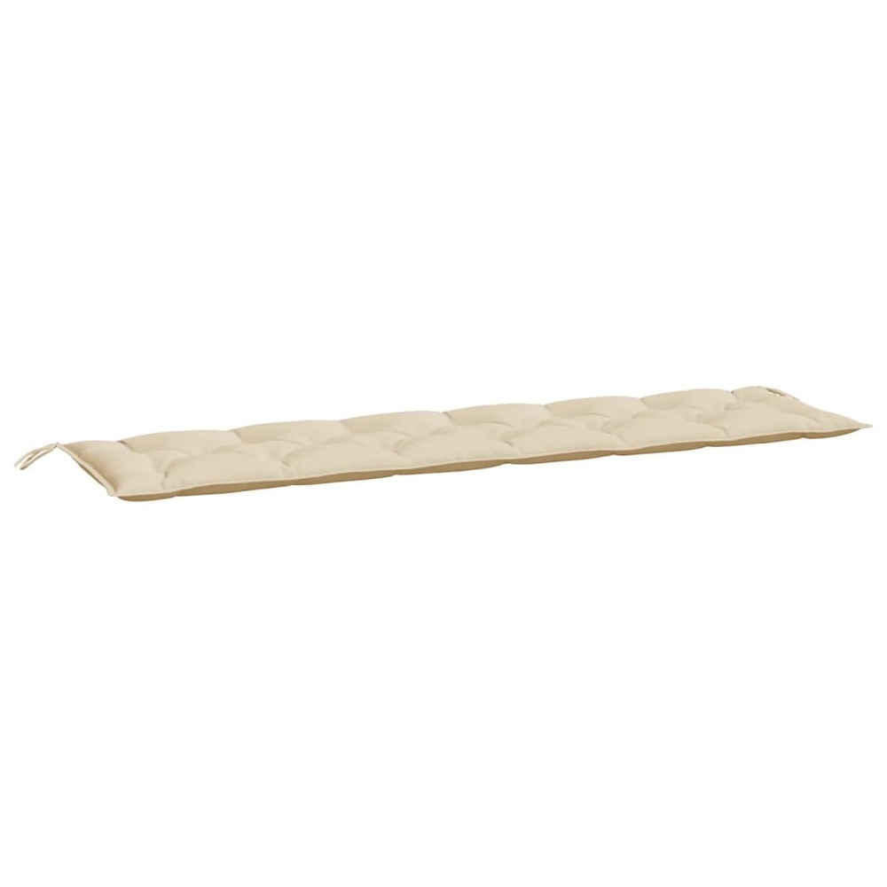 Coussins de banc de jardin 2 pcs beige 200x50x7 cm tissu oxford