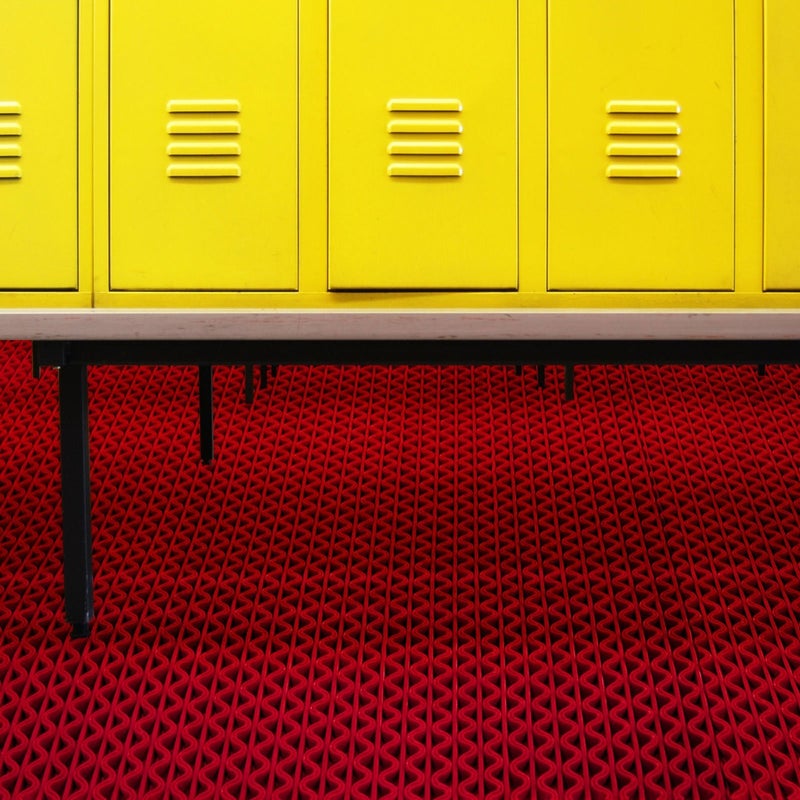 Hygiënemat voor blote voeten, UV-bestendig, rood, 90 x 200 cm