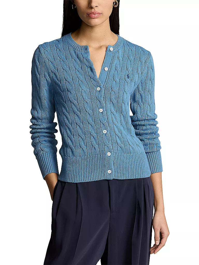POLO RALPH LAUREN Cardigan Slim Fit blau