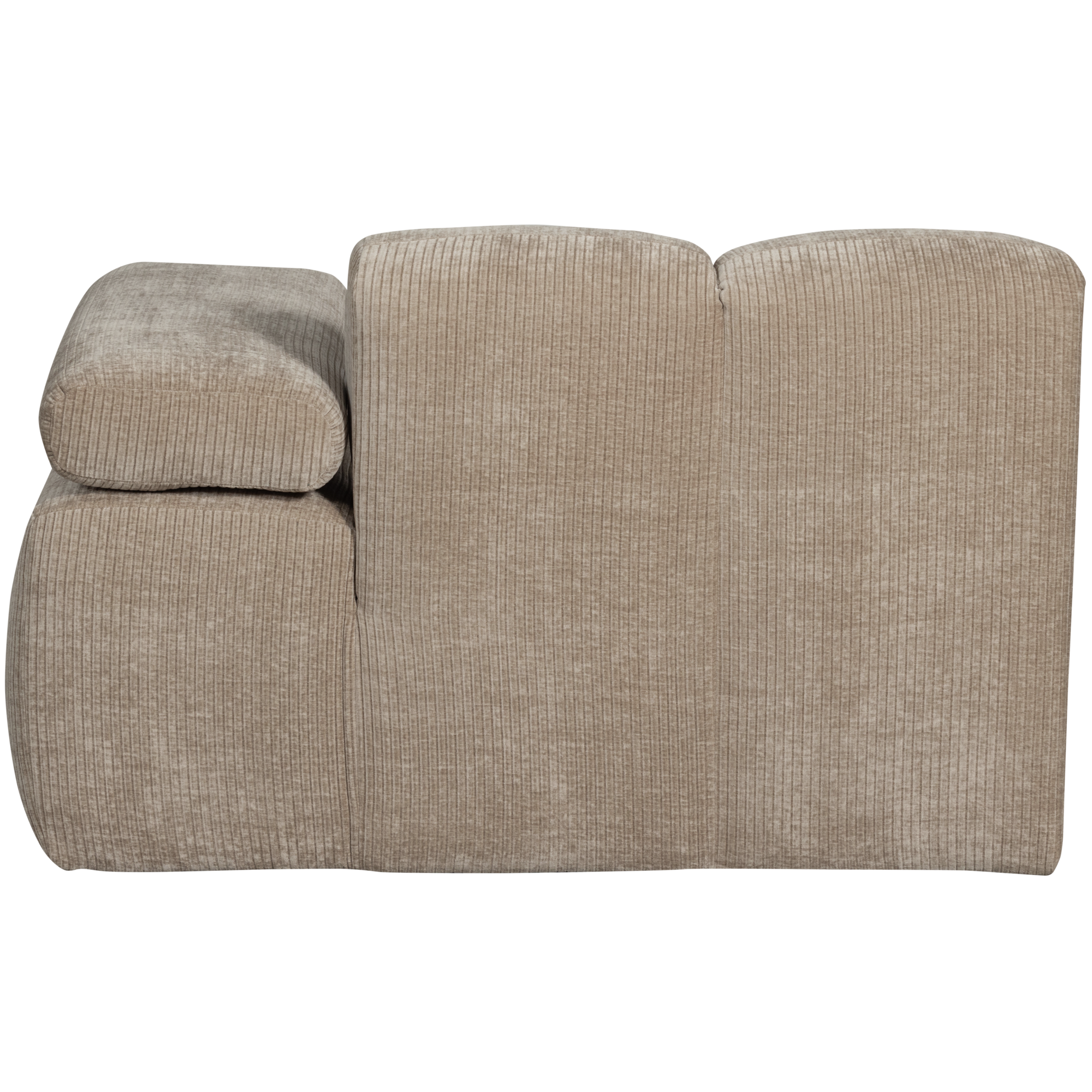 Chaise Longue Mojo Element Rechts - Geweven Ribstof - Donkerzand Mojo Chaise Longue Element Rechts - Geweven Ribstof - Donkerzand