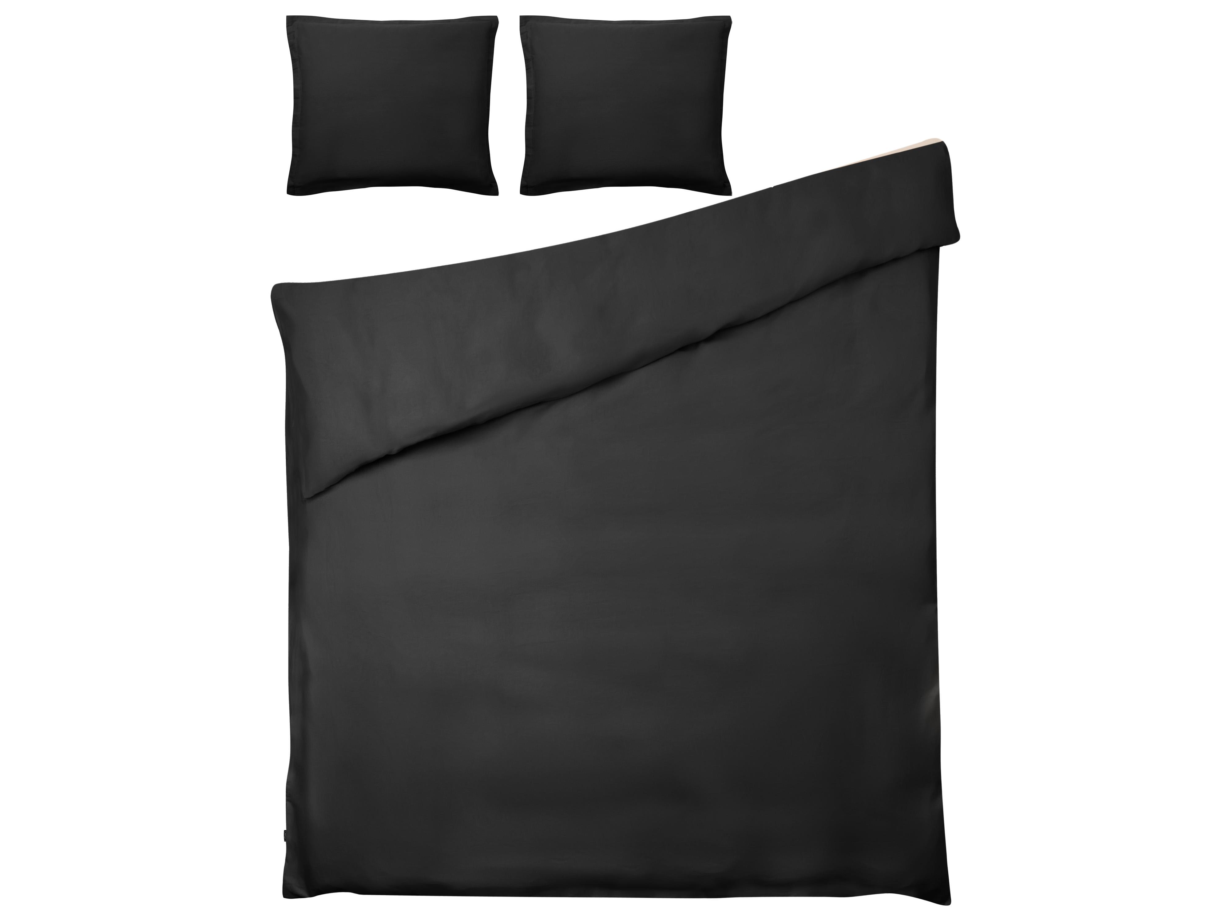Dekbedovertrekset PARKROSE Katoen-satijn 150 x 200 cm Zwart