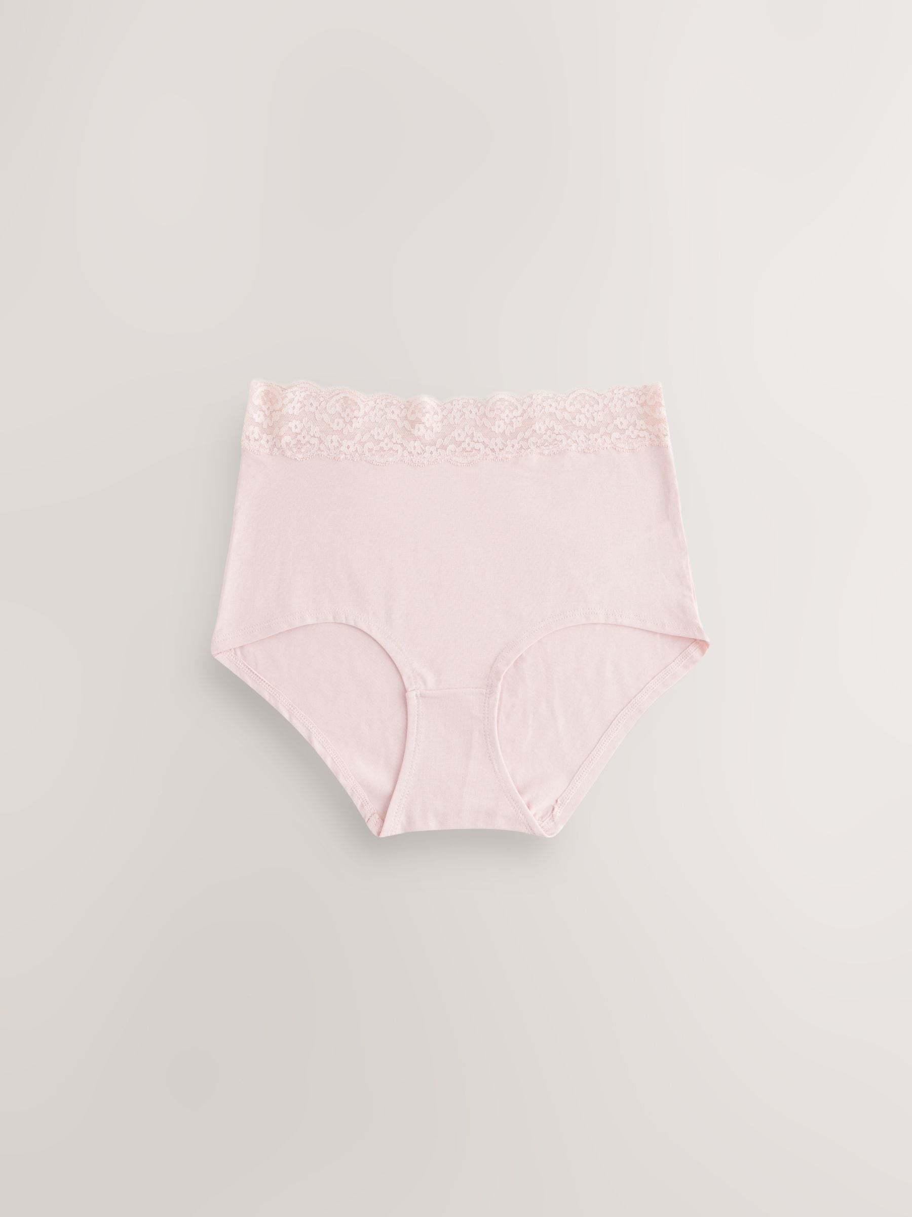Pastel - 7 Katoenen slipjes met kant