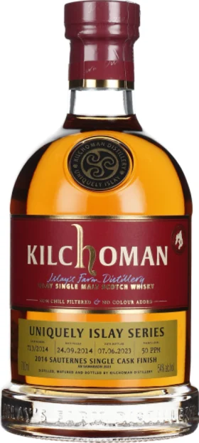 KILCHOMAN AN SAMHRADH 2014 SAUTERNES SINGLE CASK 70CL