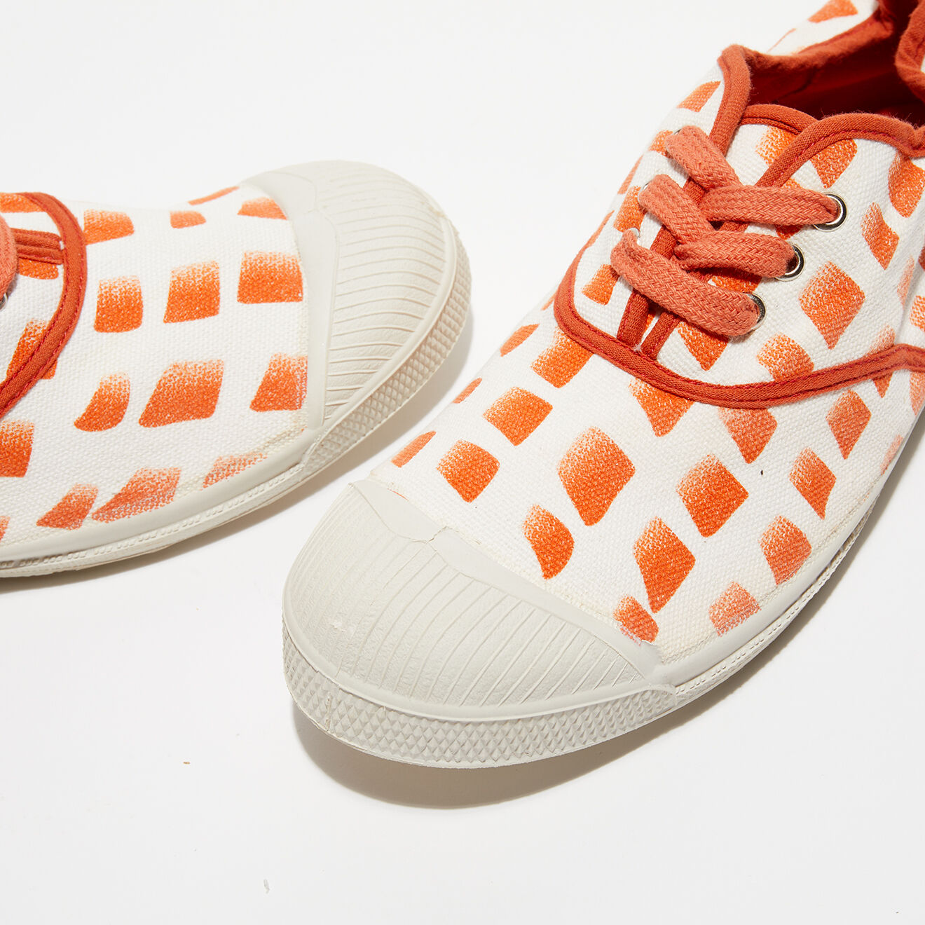 Bensimon Tennis Lacet imprimées orange