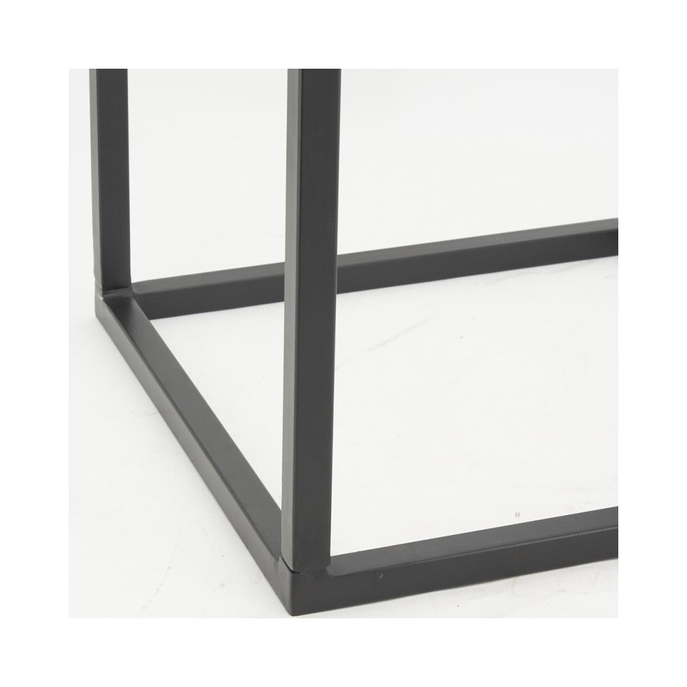 Porte-bûches en métal noir