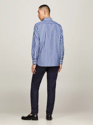 Camisa Oxford listrada de corte regular