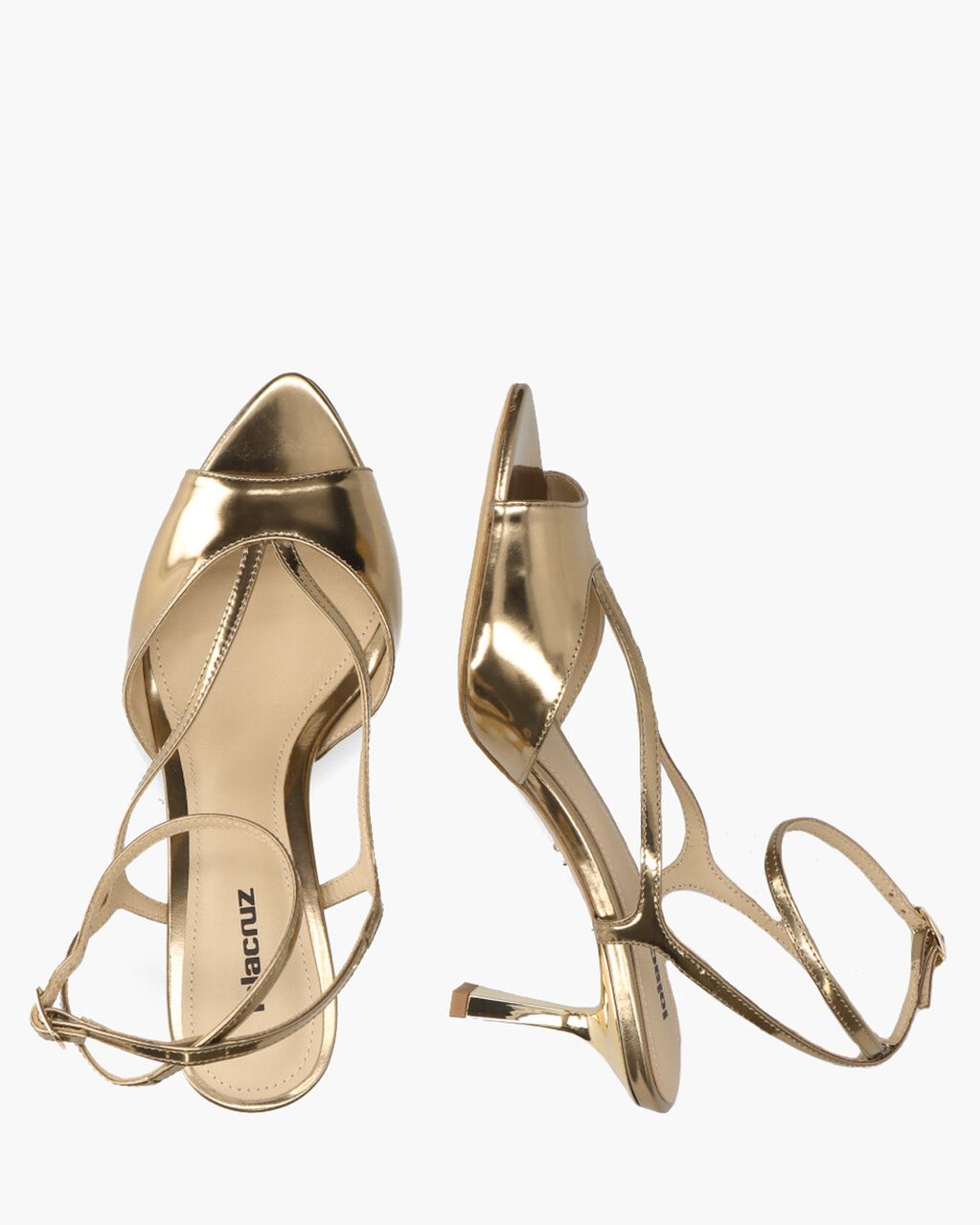 Lola Cruz Streep Goud Damespumps