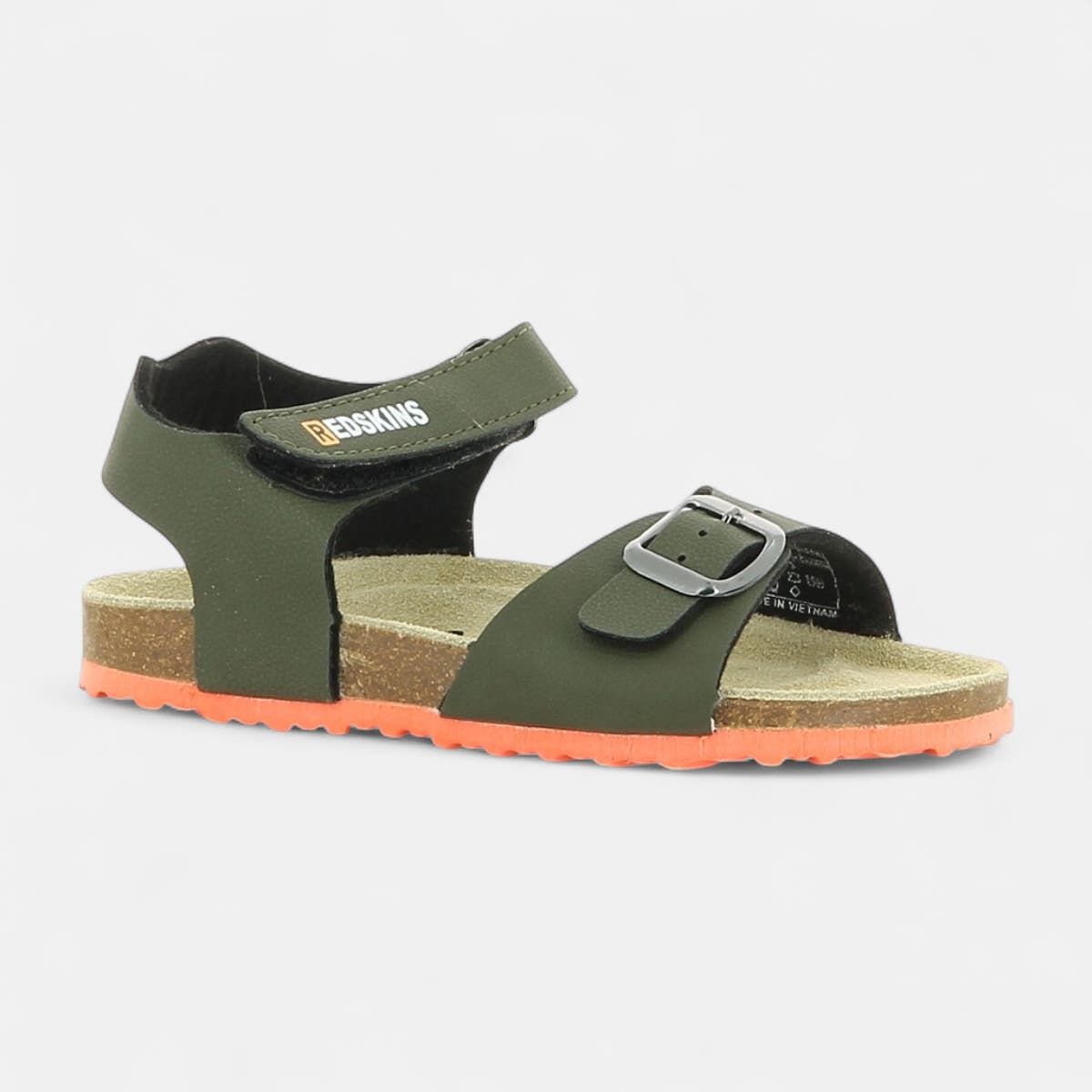 Mules semelle liège Garçon kaki