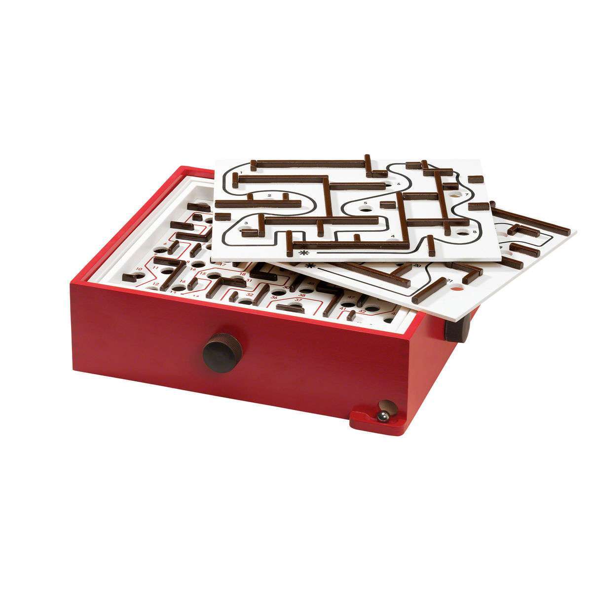 BRIO Spiel Labyrinth mit Übungsplatten, rot