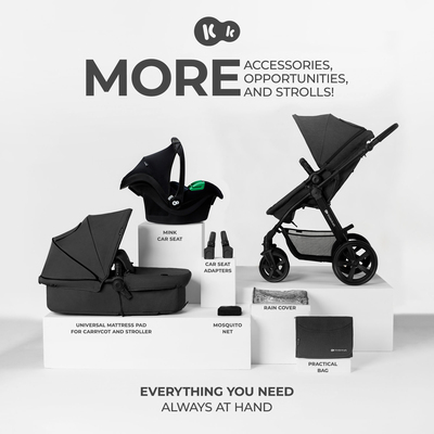 Kinderkraft MOOV CT 3-in-1 Mink Pro Duovogn, Black