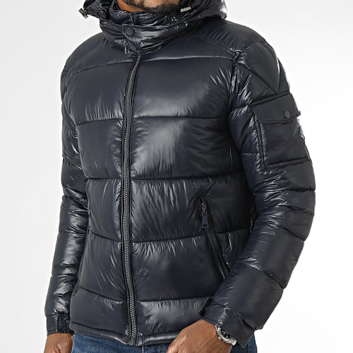 Doudoune Capuche Bleu Marine