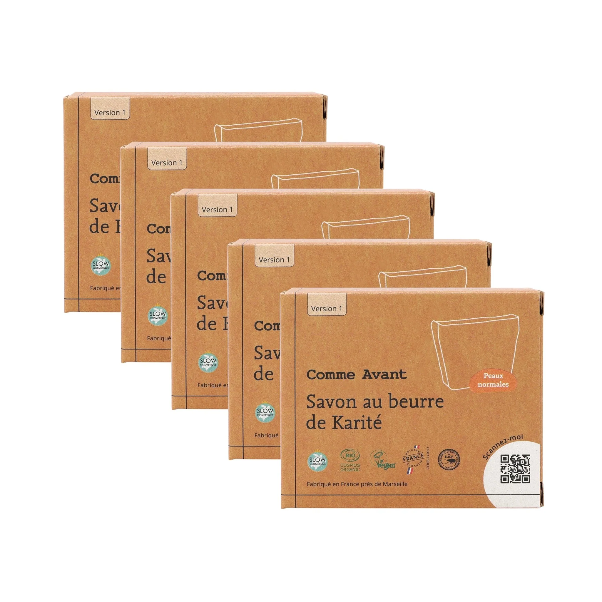 Savon au beurre de karité - Version 1 - 1 savon - 100g / Sans