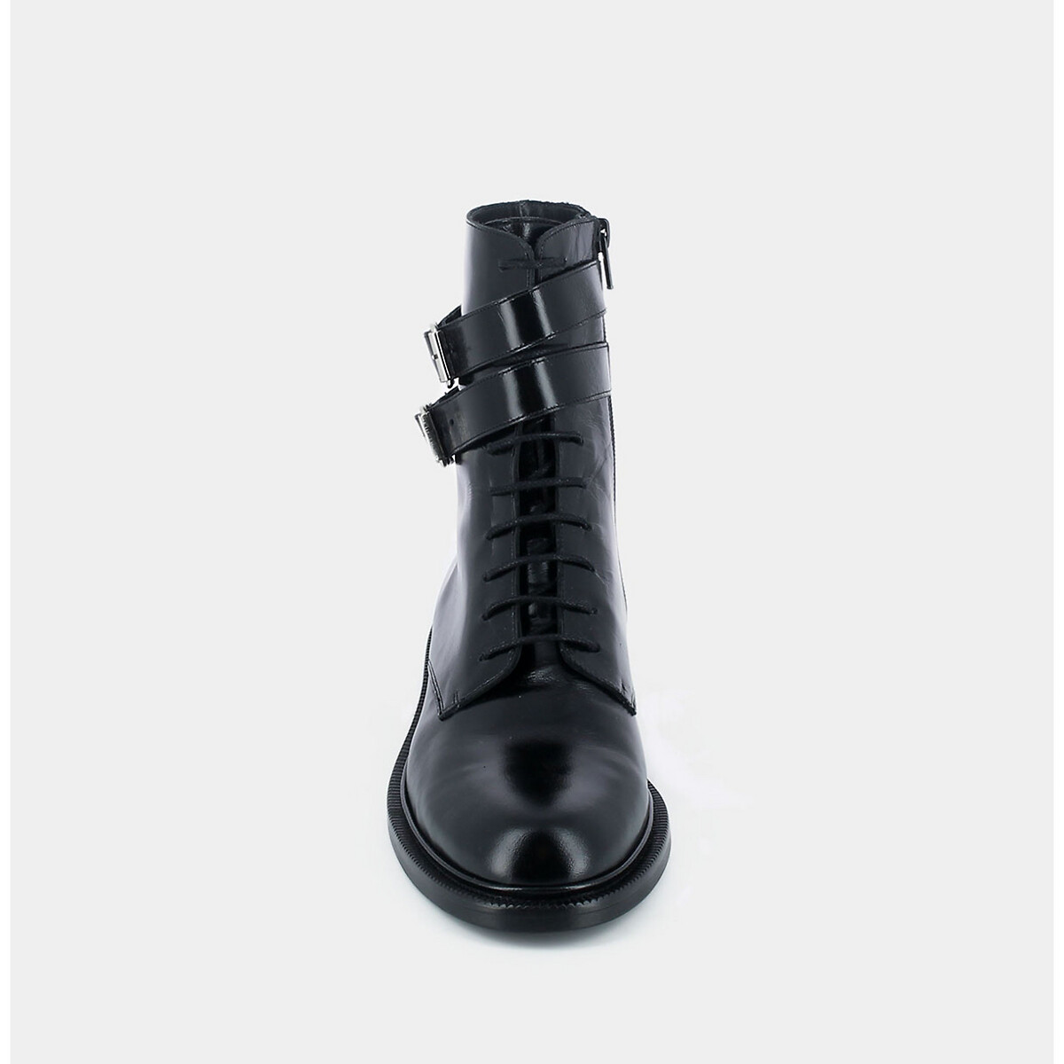 JONAK<br>Botas Dezibre com cadarço e fivela, em couro