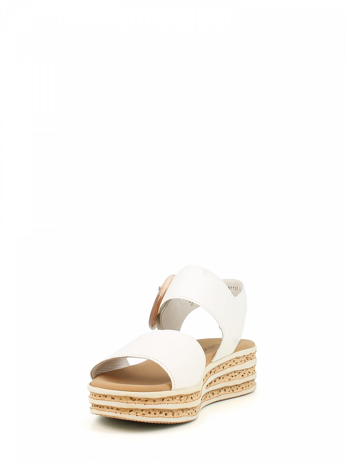 Gabor Platform Sandal Cream Leather