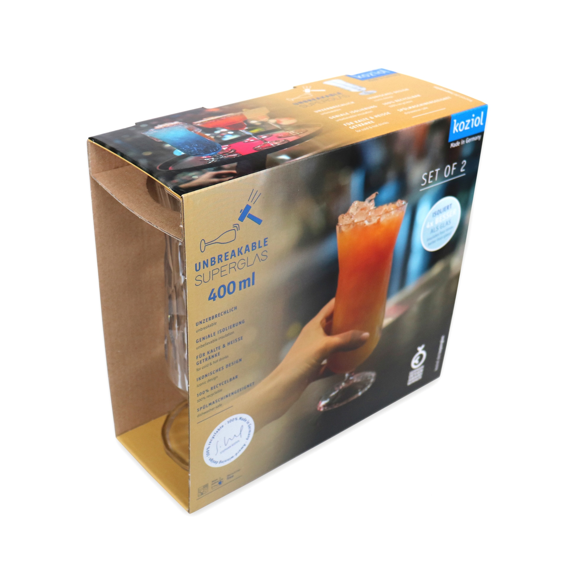 koziol Cocktailglas Superglas CLUB NO.17 2er Set 400 ml kristallklar