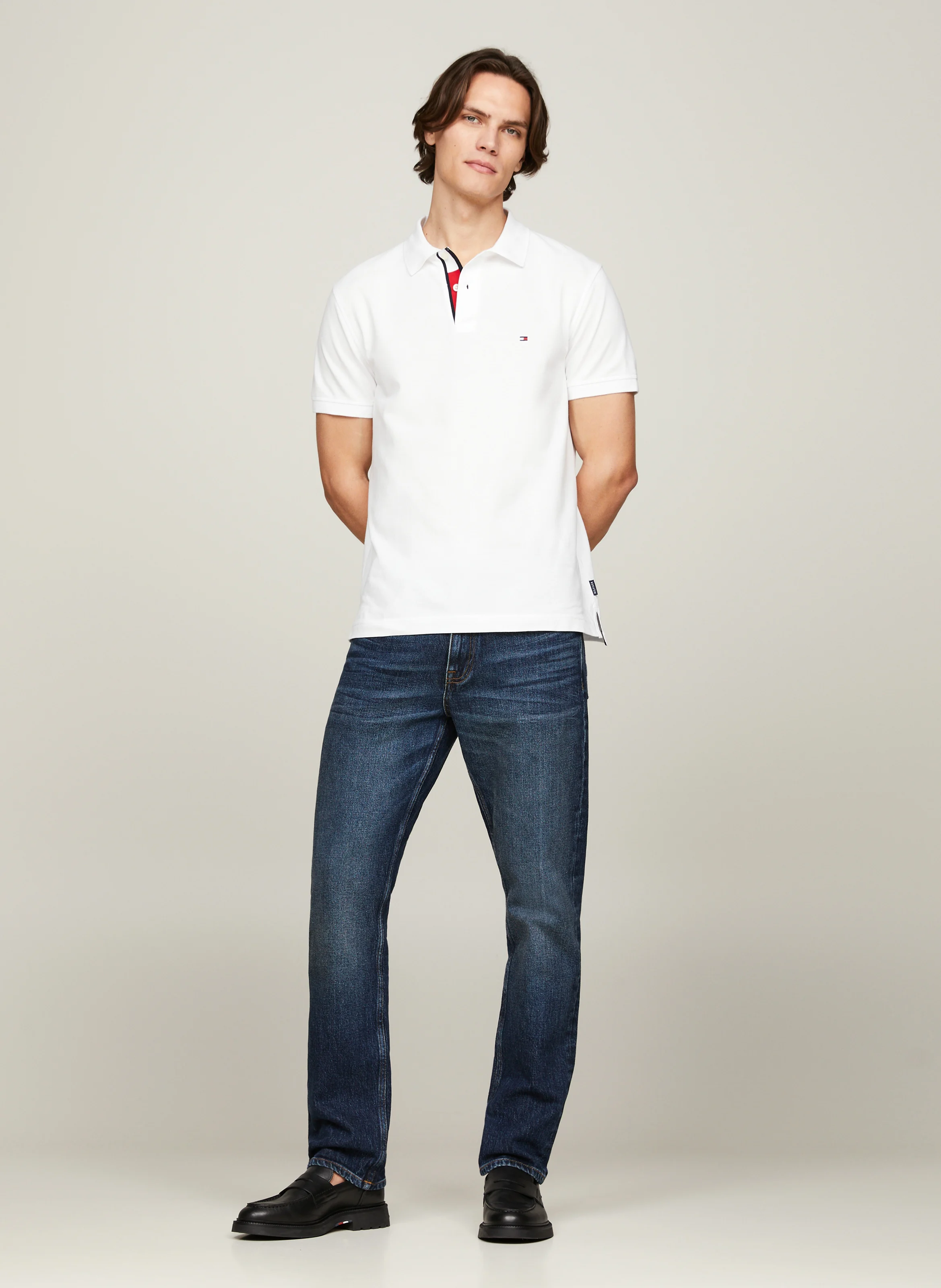 Polo droit en coton | Blanc