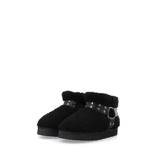 Bianco Varm Flatform Ankle Støvler, Black, 41