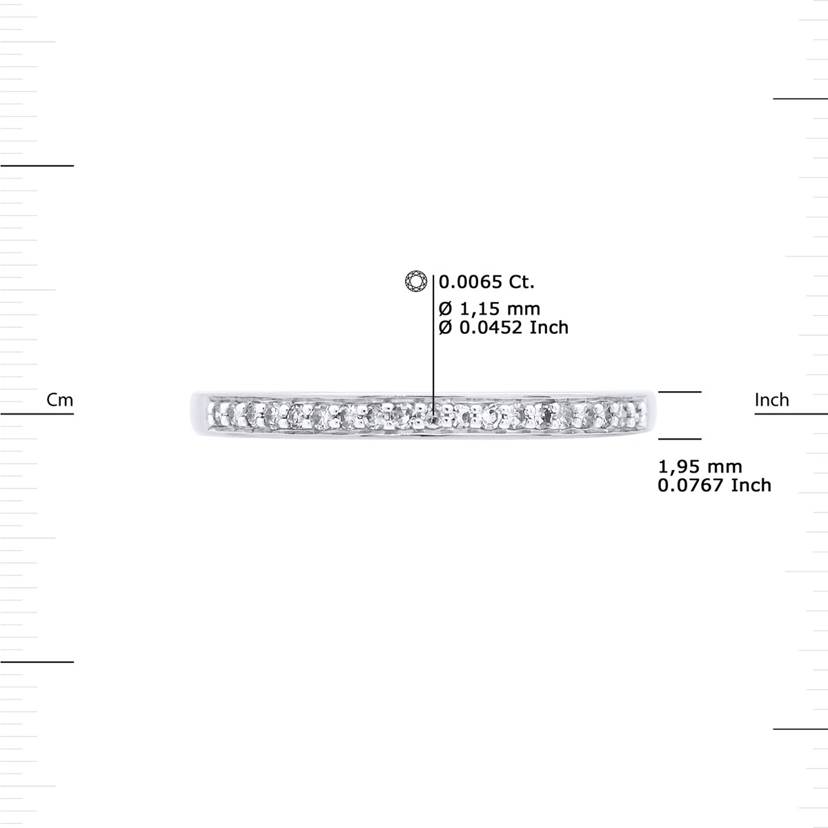 Alliance fine Diamants 0,120 Cts Joaillerie Or Blanc