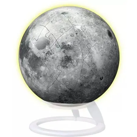 Ravensburger 3D Puzzle - Puzzle-Ball Der Mond - Glow-in-the-Dark, 73 Teile