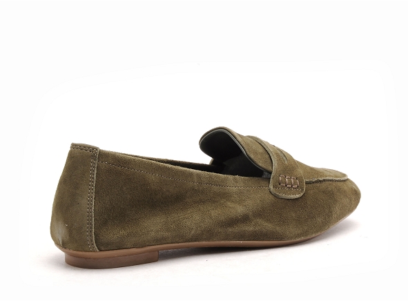 Reqins basses femme hema cuir velours kaki