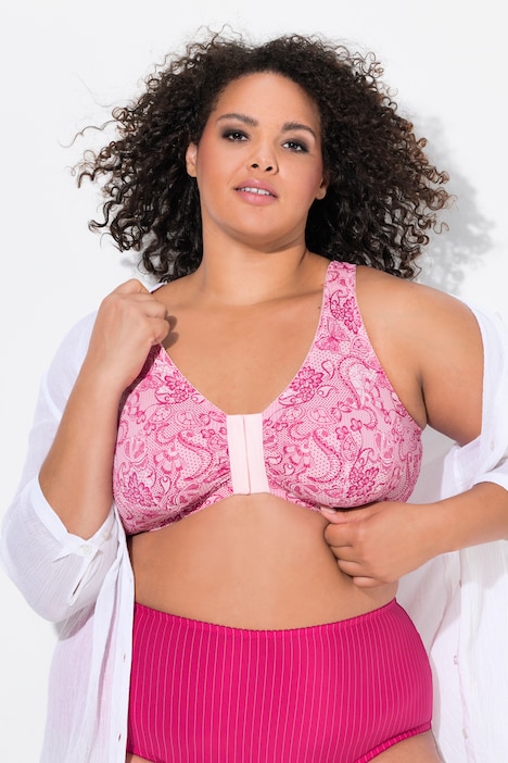 Bustier, Spitzendruck, Vorderverschluss, Mikrofaser