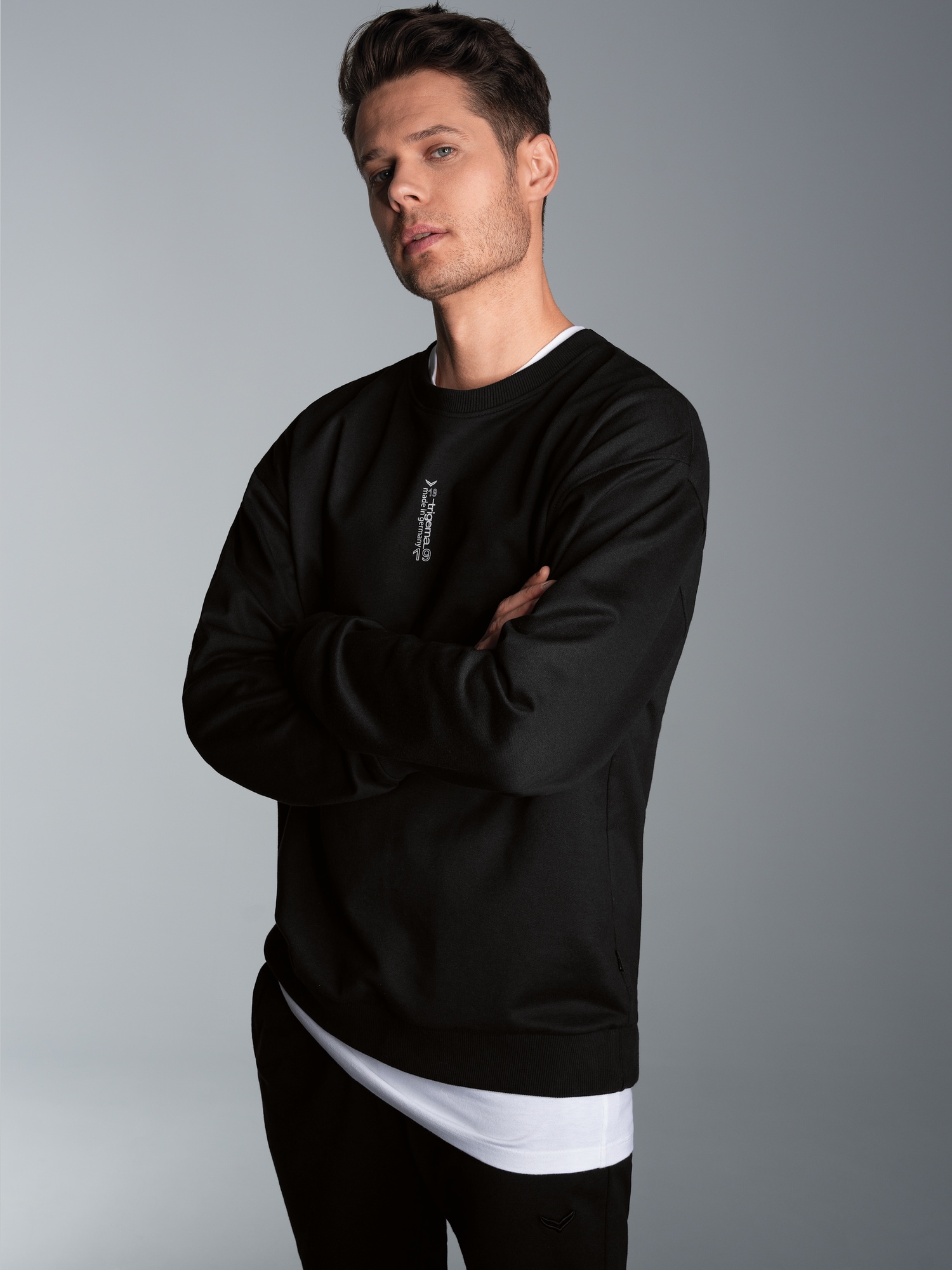 Jogginganzug mit modischen Prints Schwarz