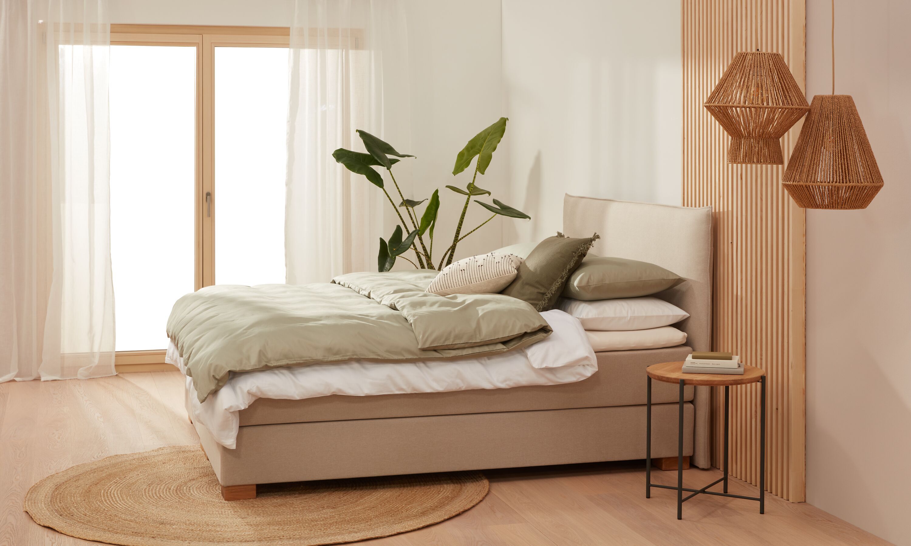 bico GOODNIGHT Boxspringbett - Beige / B: 160.0 cm x T: 200.0 cm