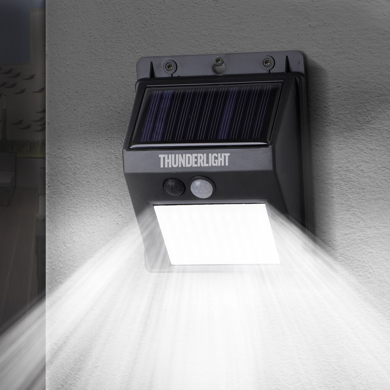 Pratik Garden 3 Thunderlight 63 LED solaires noirs - 10x5x12.8 cm