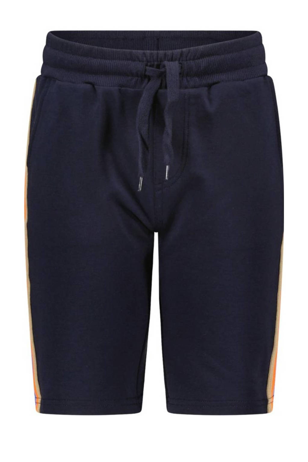 TYGO & vito regular fit sweatshort Bing met zijstreep donkerblauw/muticolor
