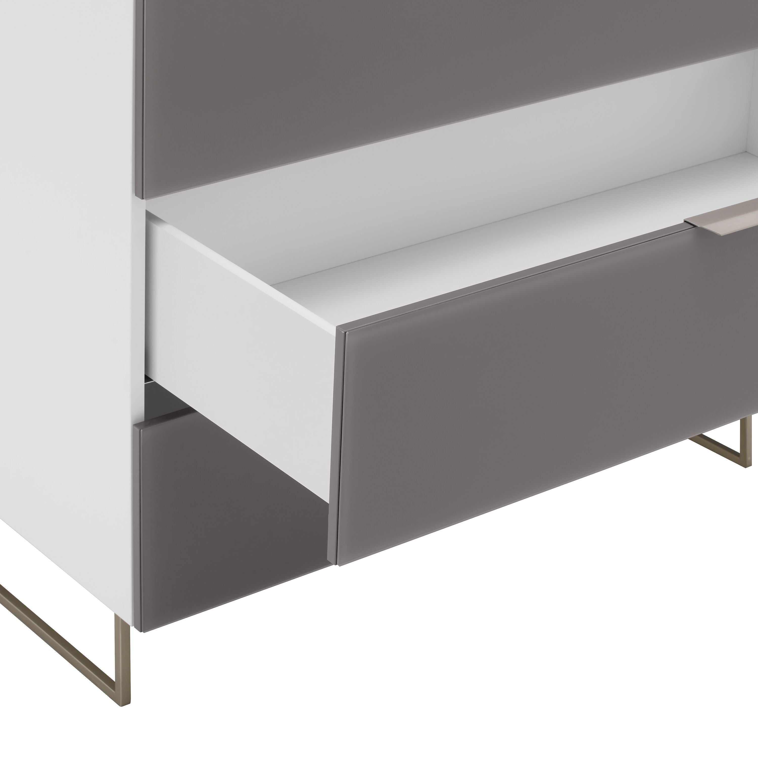 MODUL Kommode - Dunkelgrau / B: 90.0 cm x T: 43.0 cm x H: 98.0 cm