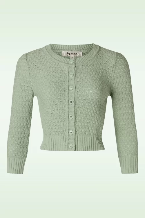 Mak Sweater Jennie vest in Duck Egg groen