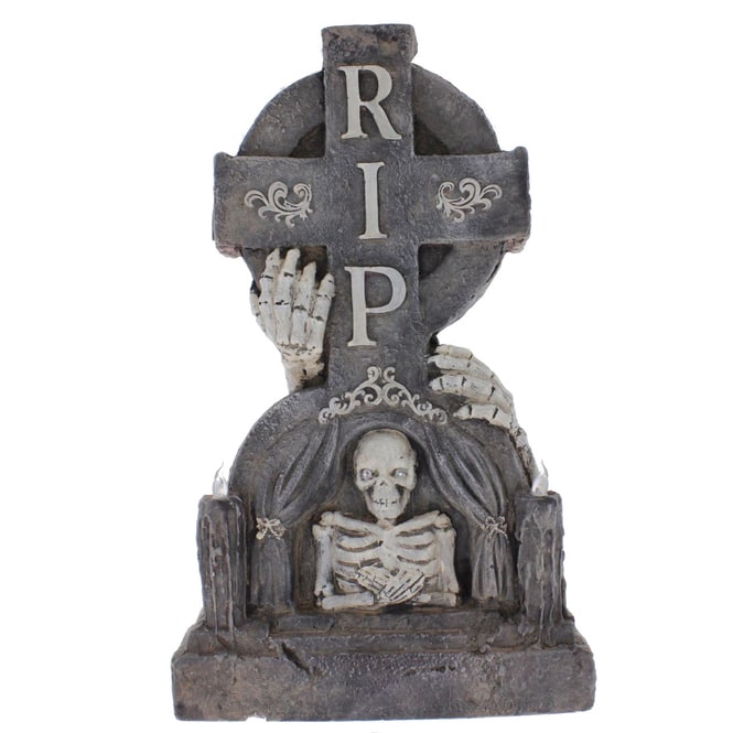 Grabstein RIP - mit LED - ca. 35 x 12 x 58 cm