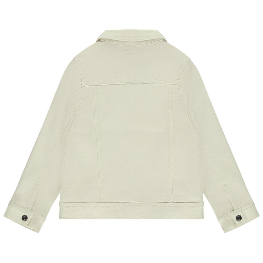 Veste en jean unie style worker pour garçon - Ecru