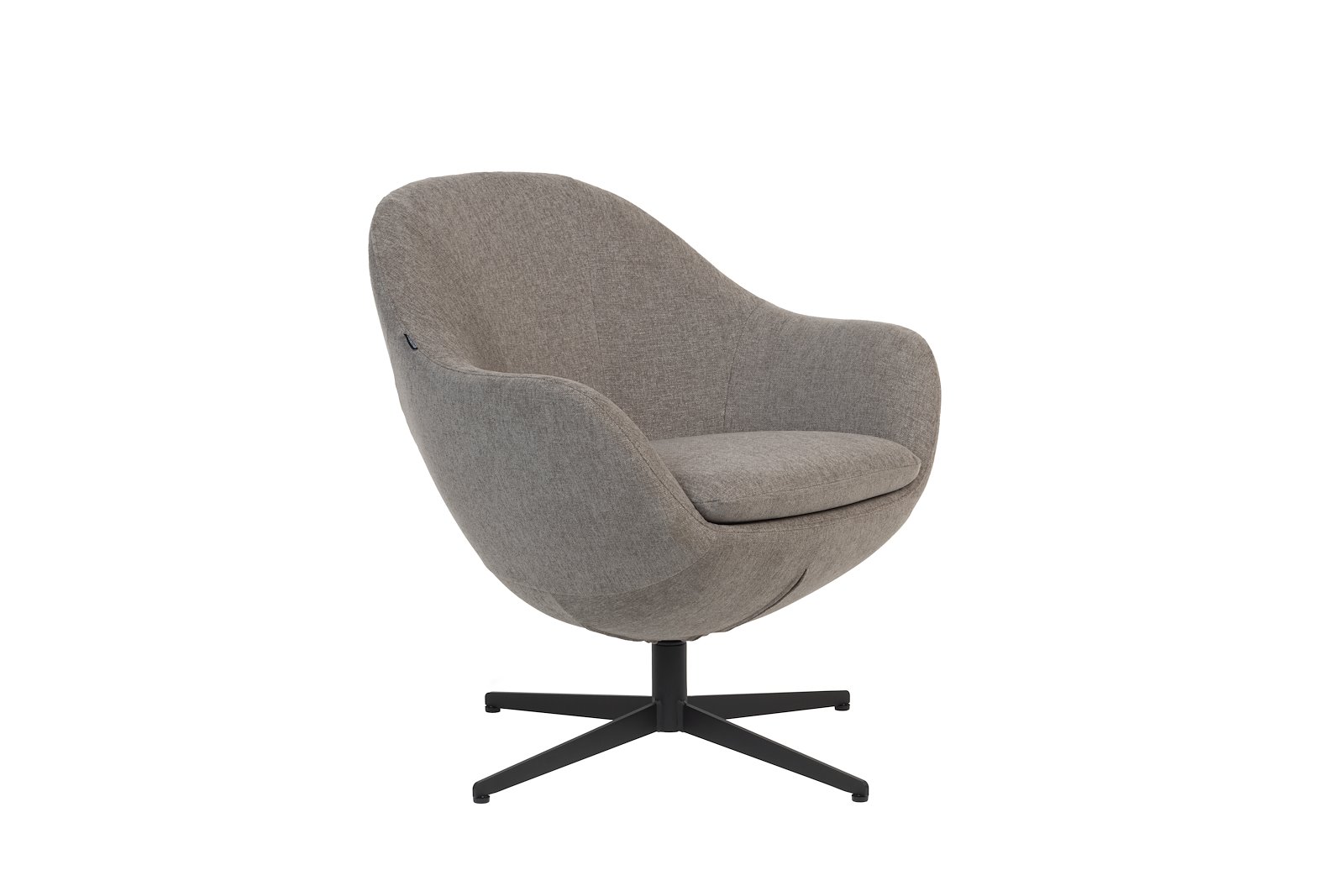 Orion hvilestol Tekstil Guard Taupe med sortlakkert S04 sokkel