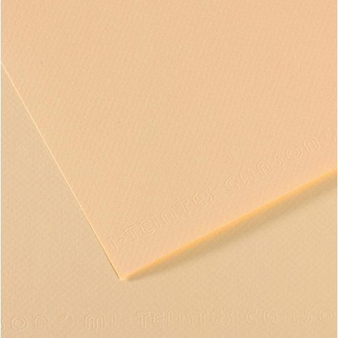 Papier dessin canson feuille mi-teintes n 111 grain        gelatine haute teneur coton   160g 50x65cm unicolore ivoire
