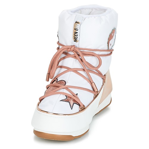 Moon Boot - PEACE & LOVE WP - Blanc / Rose gold