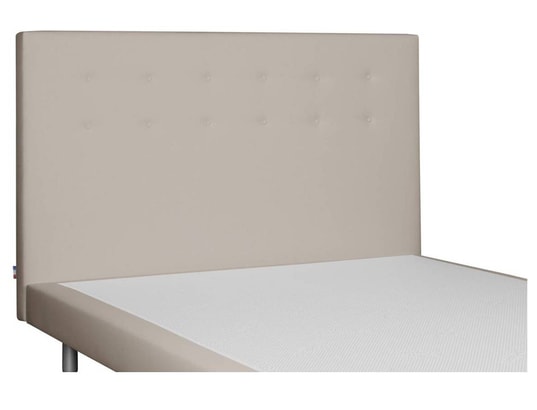 CONCEPT1 - Lit déco Cannes 140x190cm blanc cassé