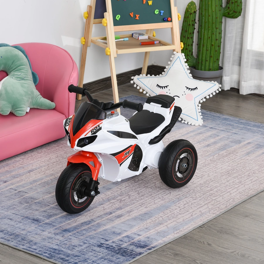 HOMCOM Rutscherfahrzeug als Motorrad weiß