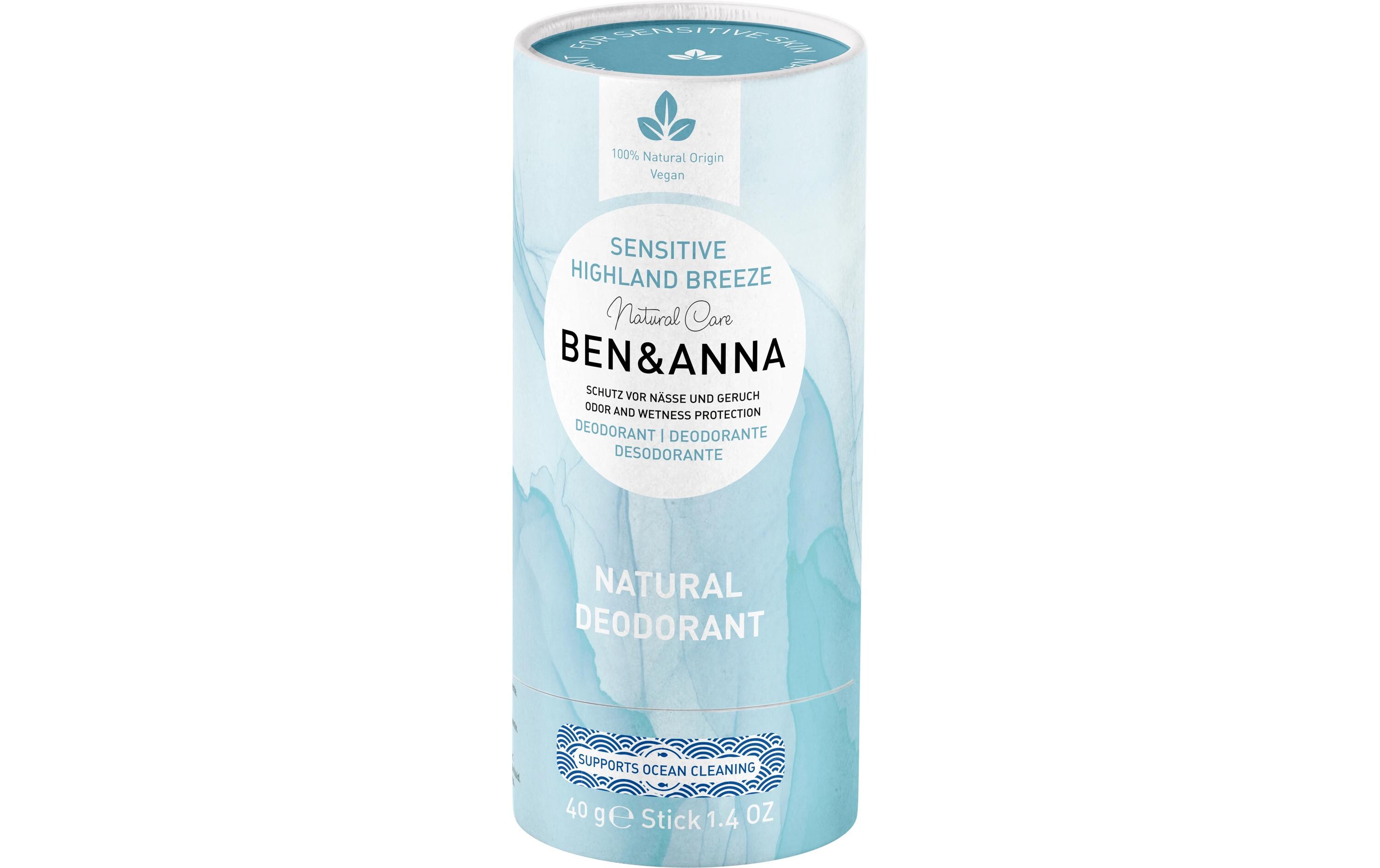 Deo Stick Sensitive Highland Breeze 40 gNatürliches Deo ohne Aluminium, das trocken hält