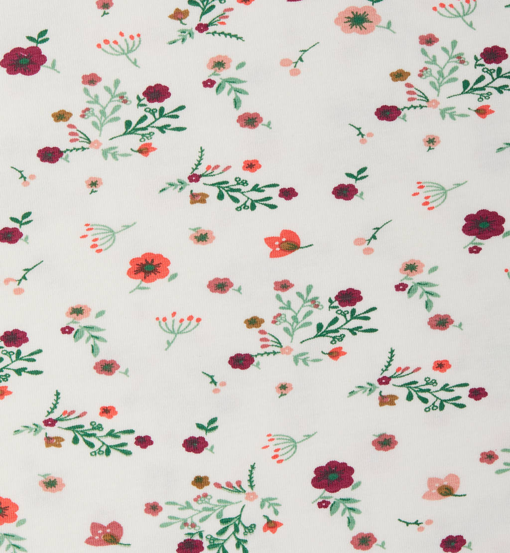 Little Label pyjama wit met bloemenprint