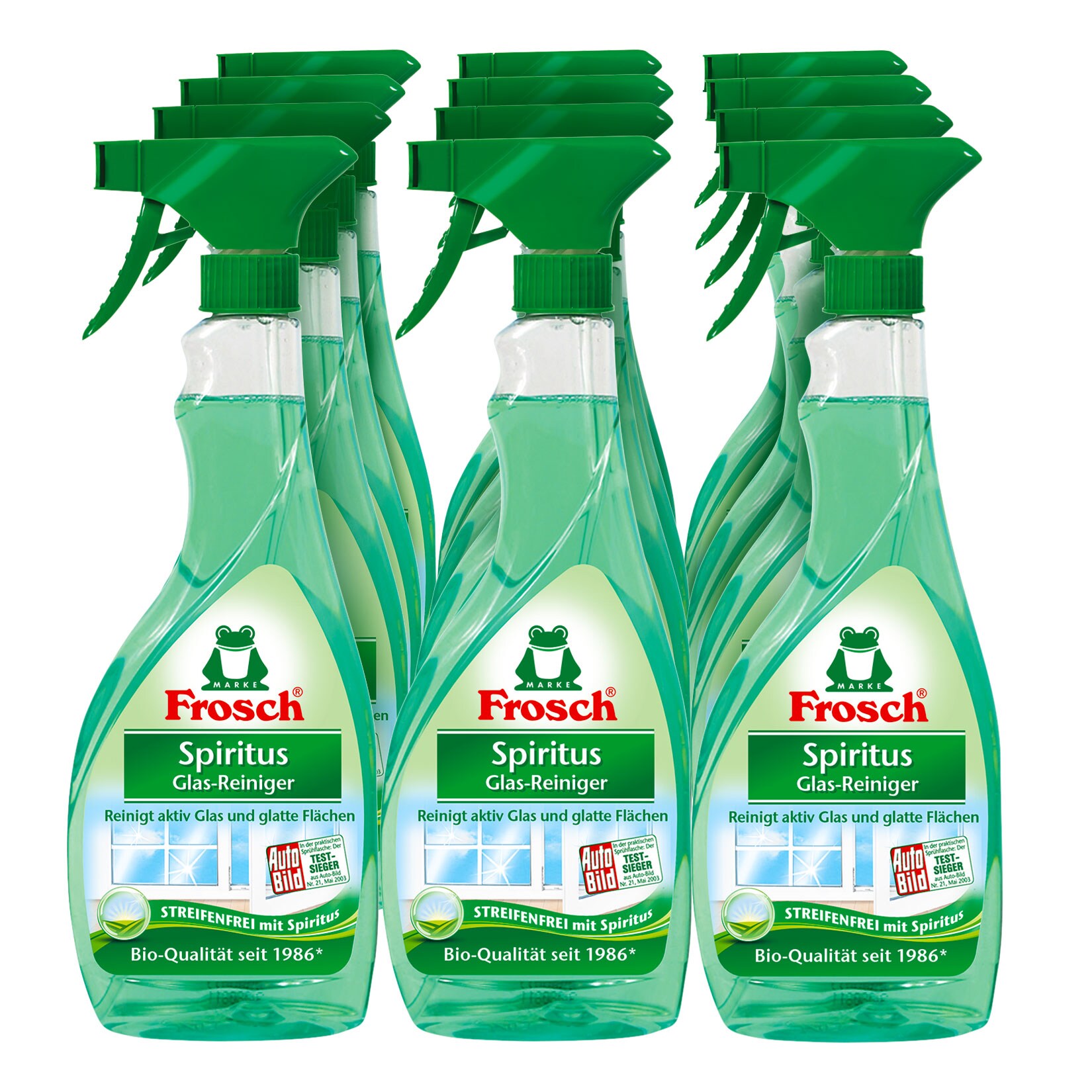 Frosch Spiritus-Glasreiniger 500 ml, 12er Pack