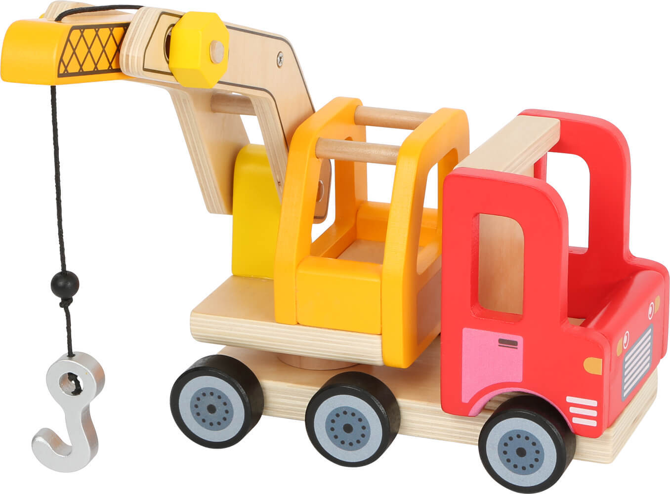 Baustellenfahrzeug KRANWAGEN aus Holz