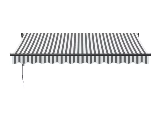 Auvent rétractable automatique anthracite et blanc 350x250 cm