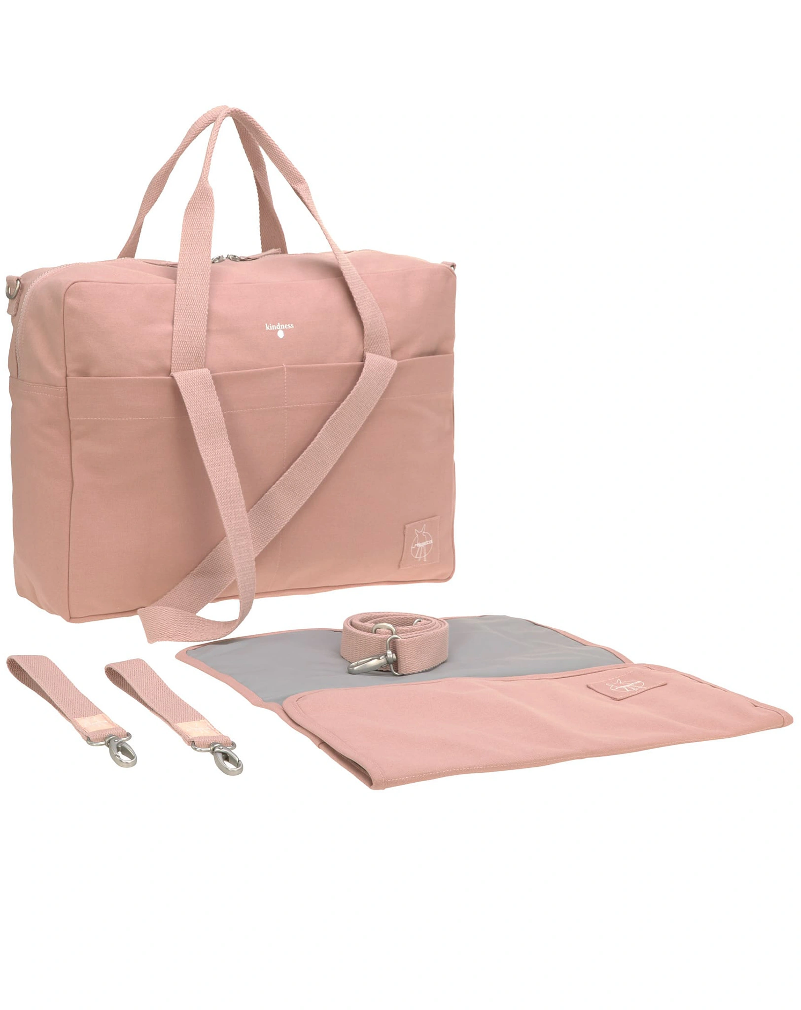 Wickeltasche ESSENTIAL (44x16x34) 5-teilig in rose