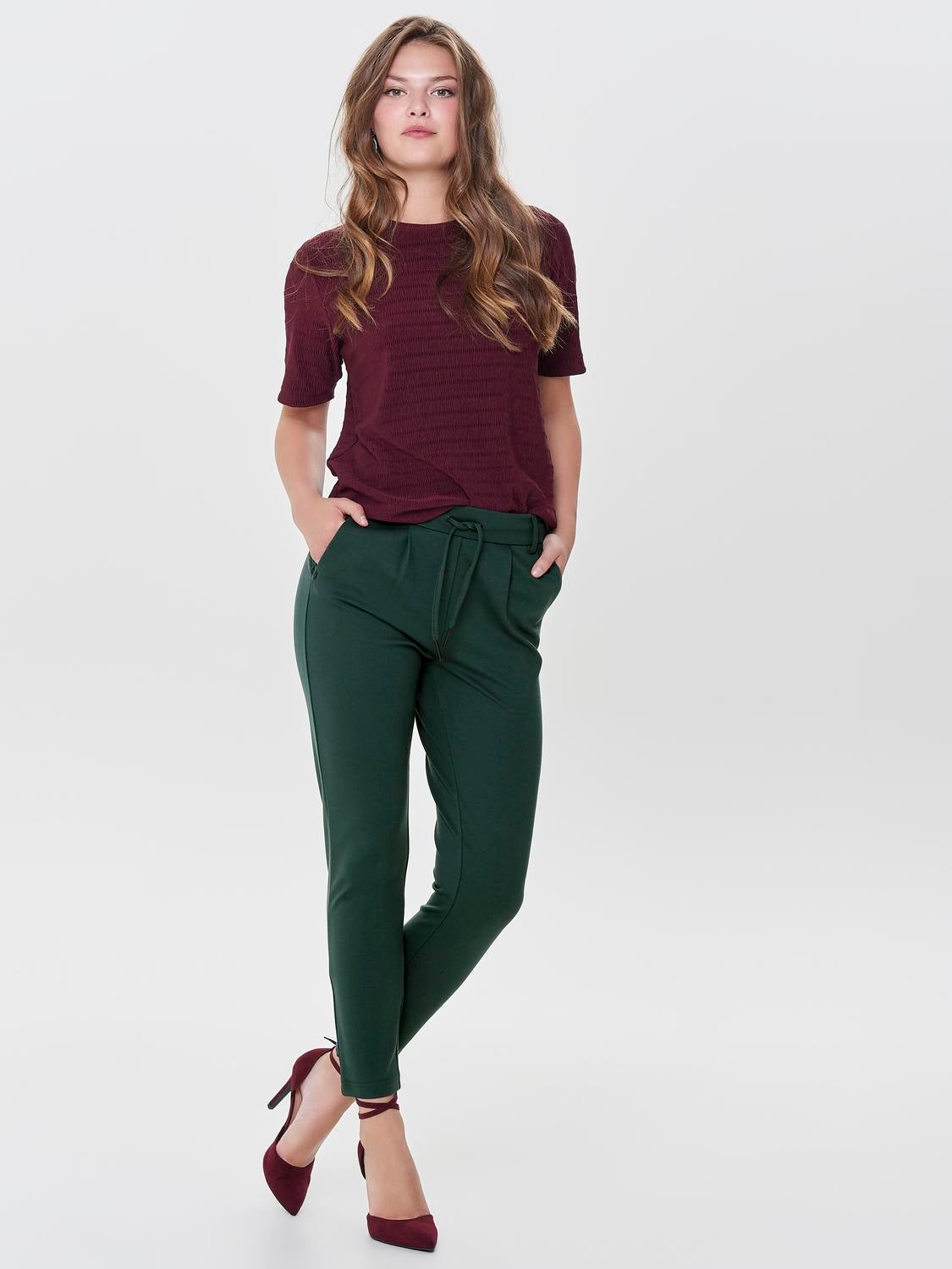 ONLPOPTRASH Mittlere Taille Normal geschnitten Klassische Hose Green Gables